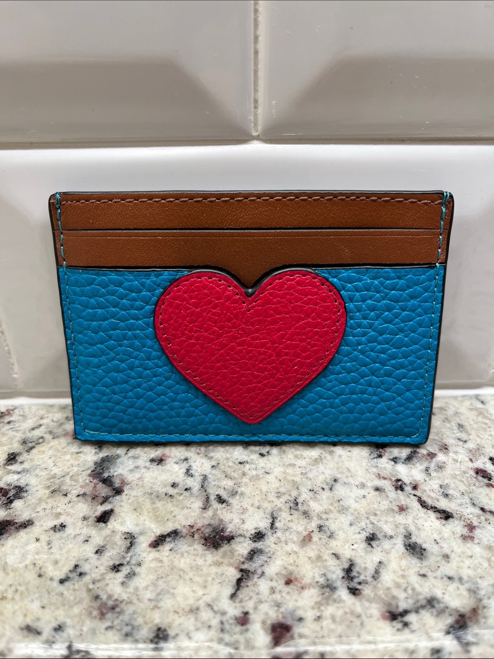 Coach Heart Card Case NWOT